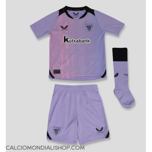 Maglie da calcio Athletic Bilbao Terza Maglia Bambino 2024-25 Manica Corta (+ Pantaloni corti)